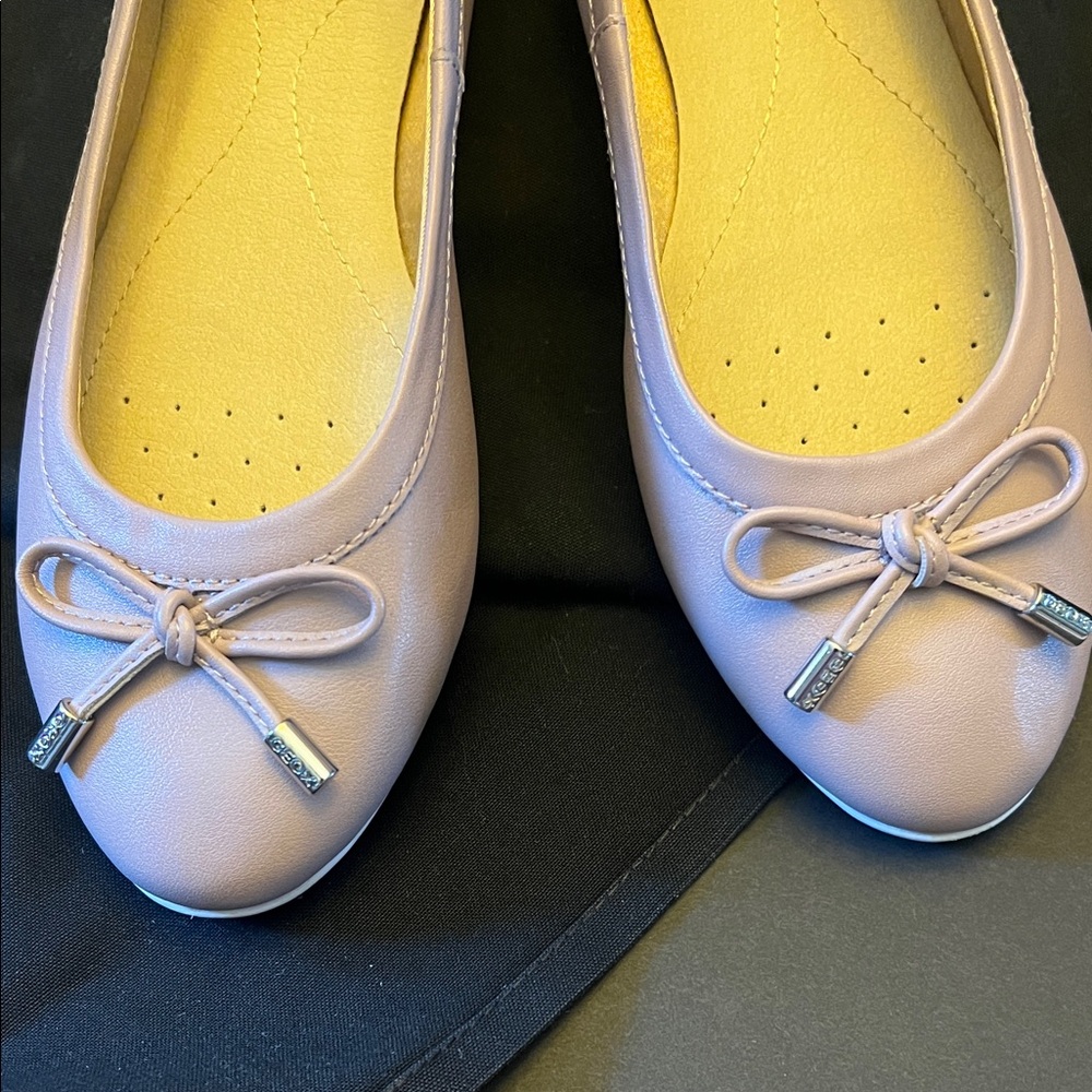 Sz 8 Geox D Charlene leather ballet flats in pink - Picture 9 of 12